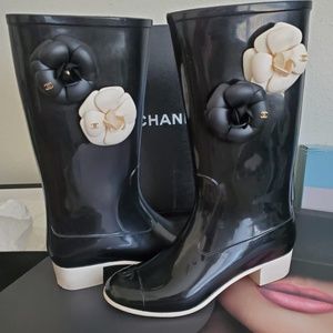 Authentic Rain Boots Chanel 